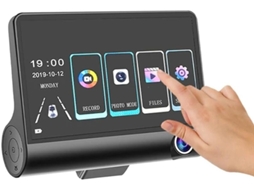 Câmera Veicular Dvr com Tela Sensível Ao Toque de 4 Polegadas e Resolução 1080p para Painel e Interior. SFUSHOS