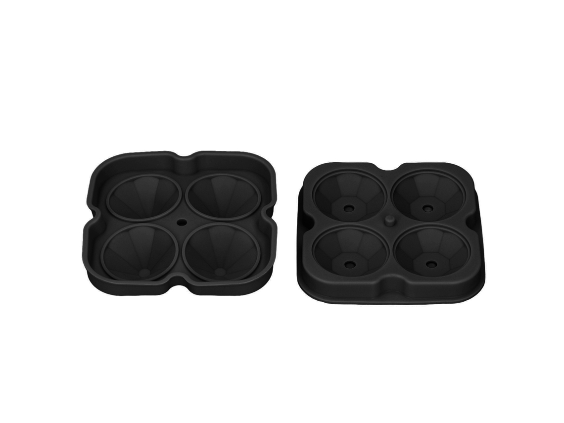 Moldes de Gelo Reutilizáveis em Silicone, 4 peças com tampa, para bebidas | MARCA