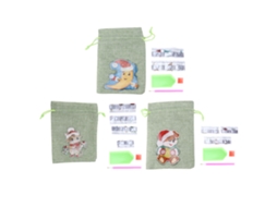 Laxiscreed Conjunto De 3 Sacos Natalícios De Linho Com Fecho Para Decoração Festiva