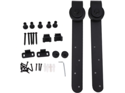 Kit De Ferragens Para Porta Celeiro, Mini Porta Deslizante Silenciosa, Fácil Instalação, Trilho De Polia Aço Carbono