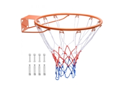 Cesta de basquete de aço Tekmaquinas 483 mm com rede de nylon para parede
