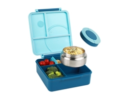(azul) Recipiente Térmico Para Sopa Com Quatro Compartimentos, Ideal Para Adolescentes E Funcionários De Escolas E Cantinas.
