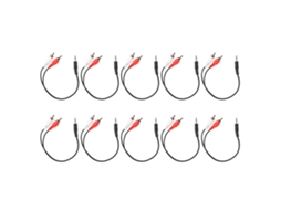 10pcs Cabo Adaptador Áudio 3.5mm Macho para 2 Rca Macho 2 em 1 28cm