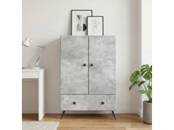 Vidaxl Buffet Cinzento Cimento 66 X 34,5 X 95 Cm Derivados De Madeira