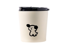 Copo Isolado Inox Fosco com Tampa Padrão Cachorro Fofo 240ml para Café e Água | S/MARCA