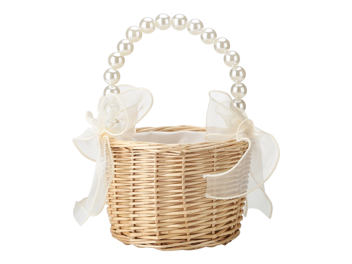 Cesta de Flores de Ferro Dourada, Decorativa, Multifuncional, para Casamento e Decoração Residencial
