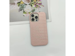 Capa Para Iphone 17 Pro Com Estampa De Crocodilo Rosa.