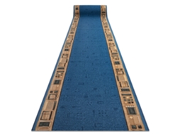 Passadeira Base Antideslizante Jena Azul 100Cm