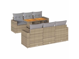 Garden Sofa Set, Garden Sofa Sets Vidaxl Bege Rattan / Vime (n/a)