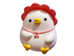 Cofrinho Infantil Cute Cartoon Patinho Rosa Anti Quedas Vinil Resina para Meninos Meninas | S/MARCA
