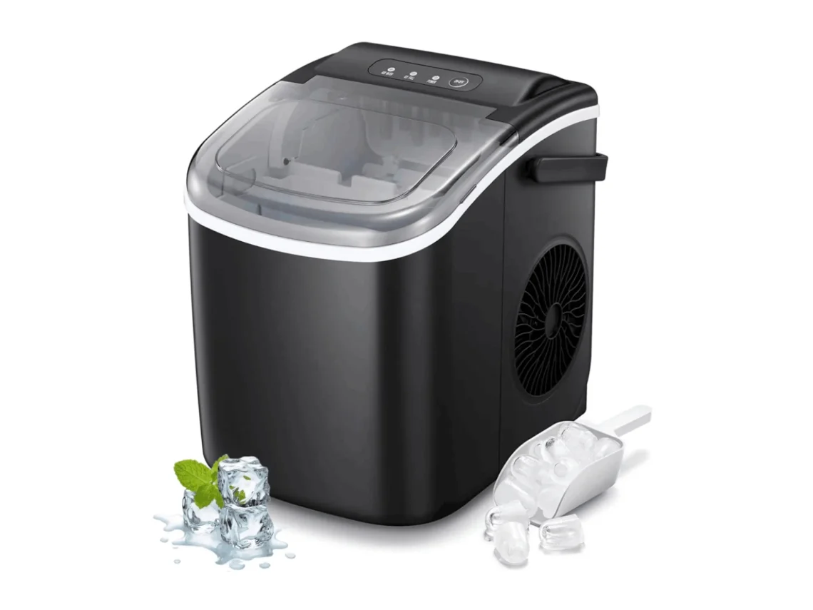 Ice Cube Maker Máquina De Fazer Cubos De Gelo, 9 Cubos De Gelo Em 6 Minutos, Dois Tamanhos, 10 Kg Em 24 Horas, Máquina De Fazer Cubos De Gelo Starlyf