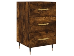 Mesa Cabeceira 40x40x66 cm Derivados de Madeira Carvalho Fumado MAISON EXCLUSIVE