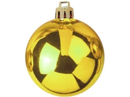 Bola de Natal EUROPALMS 6 Peças (Dourado - 7 cm)