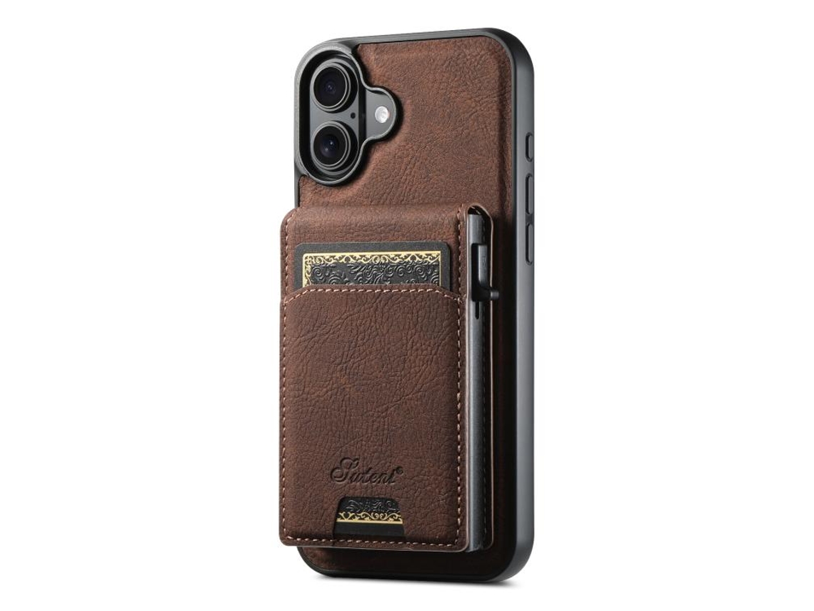 Capa Para Iphone 17 2 Em 1 Com Magsafe E Porta-cartões Destacável, Cor Lichia.