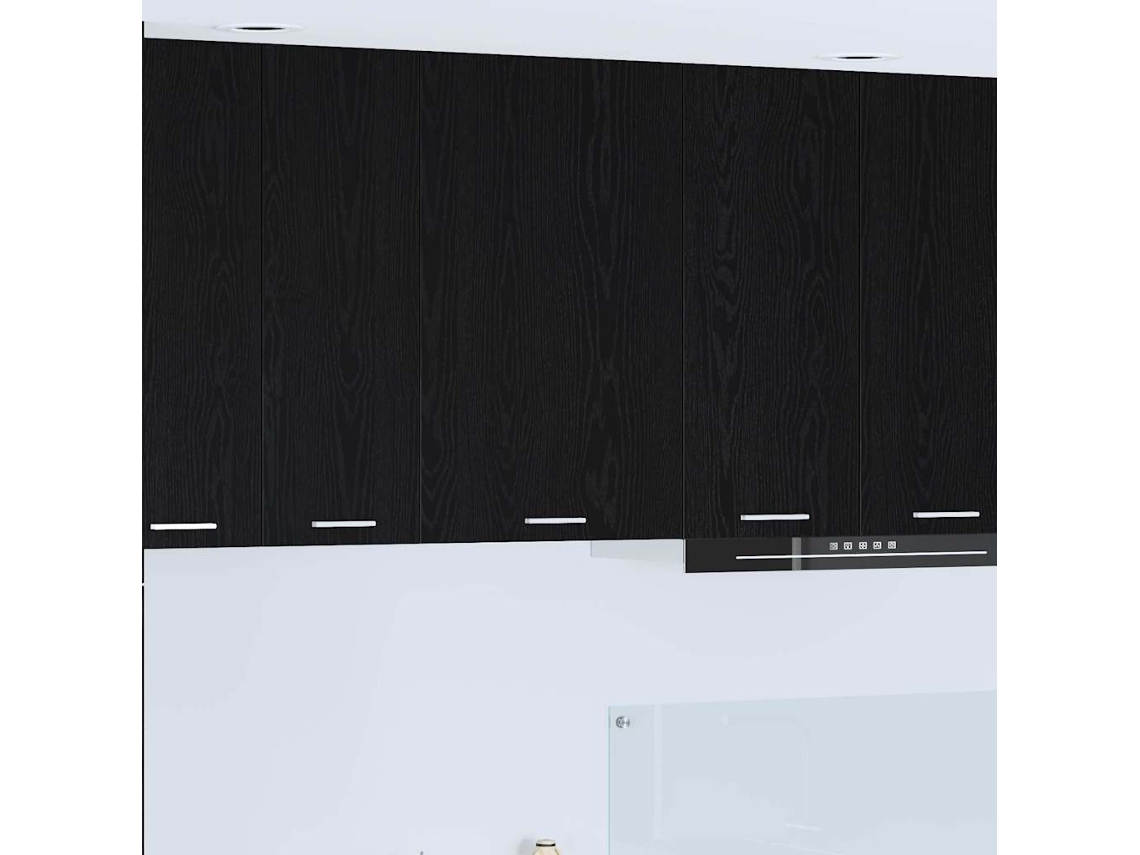 Vidaxl Armário Suspenso Carvalho Preto E Branco 50 X 31 X 80 Cm