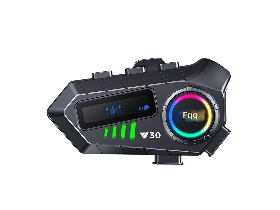 Capacete de moto com fone Bluetooth 5.4 Y30, tela LCD, rádio FM, bateria 40h CHABERLU