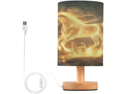 Abajur De Mesa Dourado Com Porta Usb Para Leitura No Banheiro