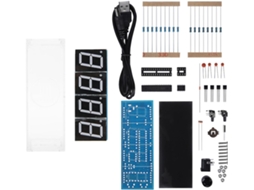 Kit De Relógio Digital Led Faça Você Mesmo Temperatura E Data