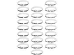 Pulseiras De Silicone Para Formatura Da Turma 2026, Pulseiras Elásticas Tamanho Único, Conjunto Com 24 Peças Para