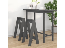 Vidaxl Bancos 2 Pcs 40x40x75 Cm Pinho Maciço Cinzento
