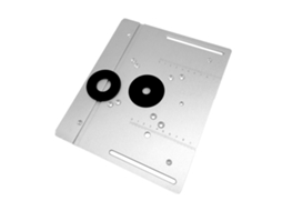 Placa De Inserção Para Mesa De Roteador 2 Em 1 De Alumínio Para Banco De Carpintaria Prateado