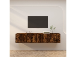 Vidaxl Móveis De Tv De Parede 2 Pcs 100x34,5x40 Cm Carvalho Fumado