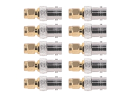 10pcs Adaptador de Cabo Coaxial Rf Bnc Fêmea para Sma Macho Conector Kit 50ω Ofc para Gps Wifi Antena