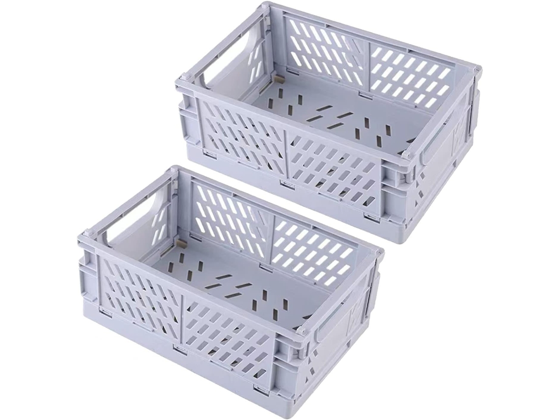 Juego De 2 Cajas Plegables - Azul 25x16,5x10cm
