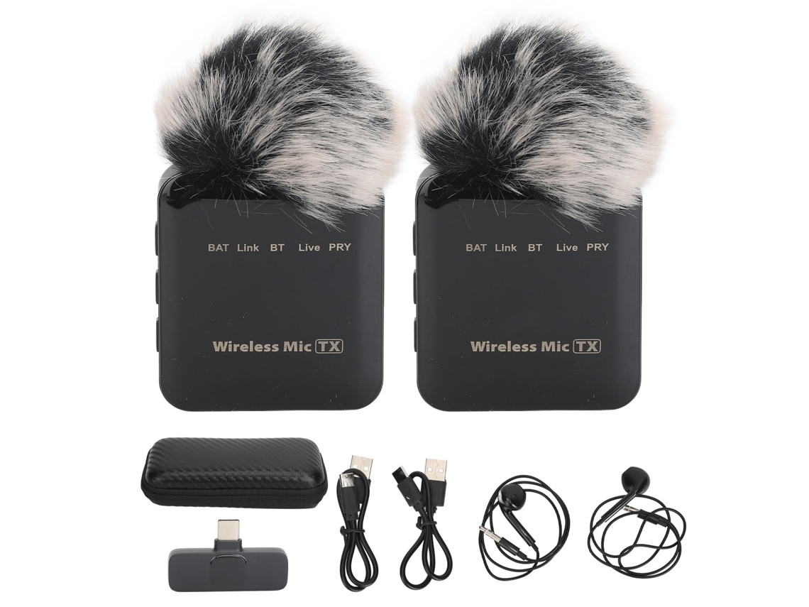 2026 micrófono Lavalier Inalámbrico Dual Con Cancelación de Ruido para Lapel Clip On Bluetooth