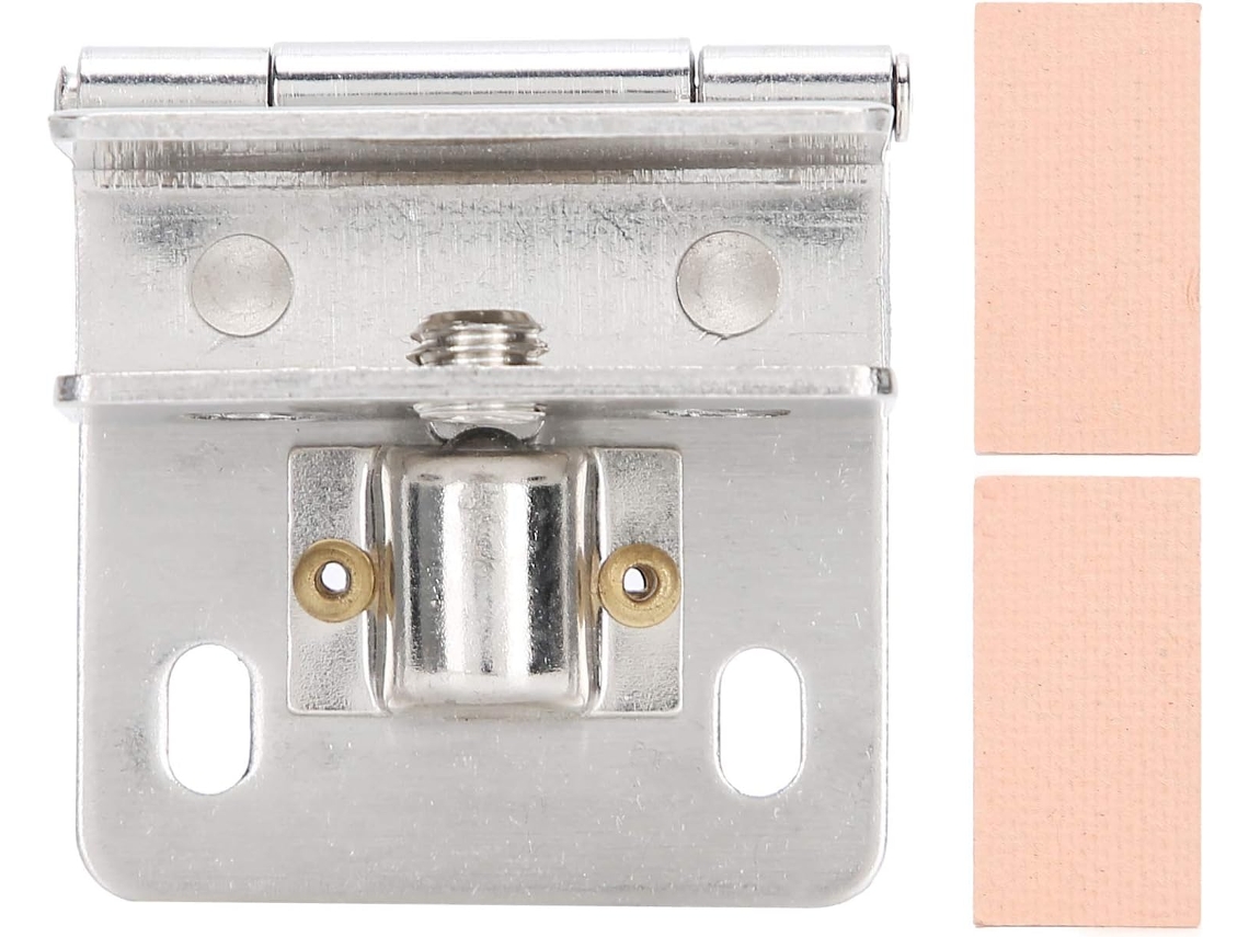 Conjunto De 2 Suportes Fixação Para Dobradiças Portas Vidro Em Aço Inoxidável Instalação Armários E Vitrines
