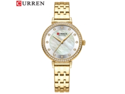 (estilo 3) Relógio Feminino Ultrafino Com Pulseira De Aço Inoxidável, Mostrador Redondo Em Madrepérola E Strass, À Prova D'água.