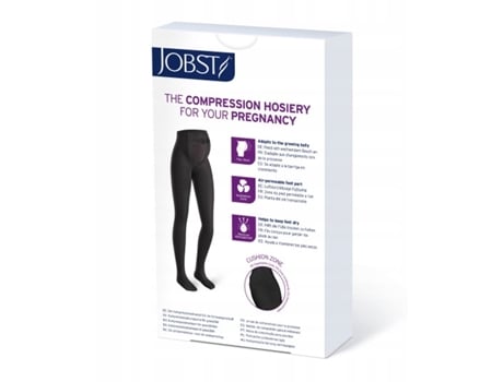 Calça de compressão opaca Jobst Maternity Ccl1 Caramelo, tamanho I, bico fechado Essity