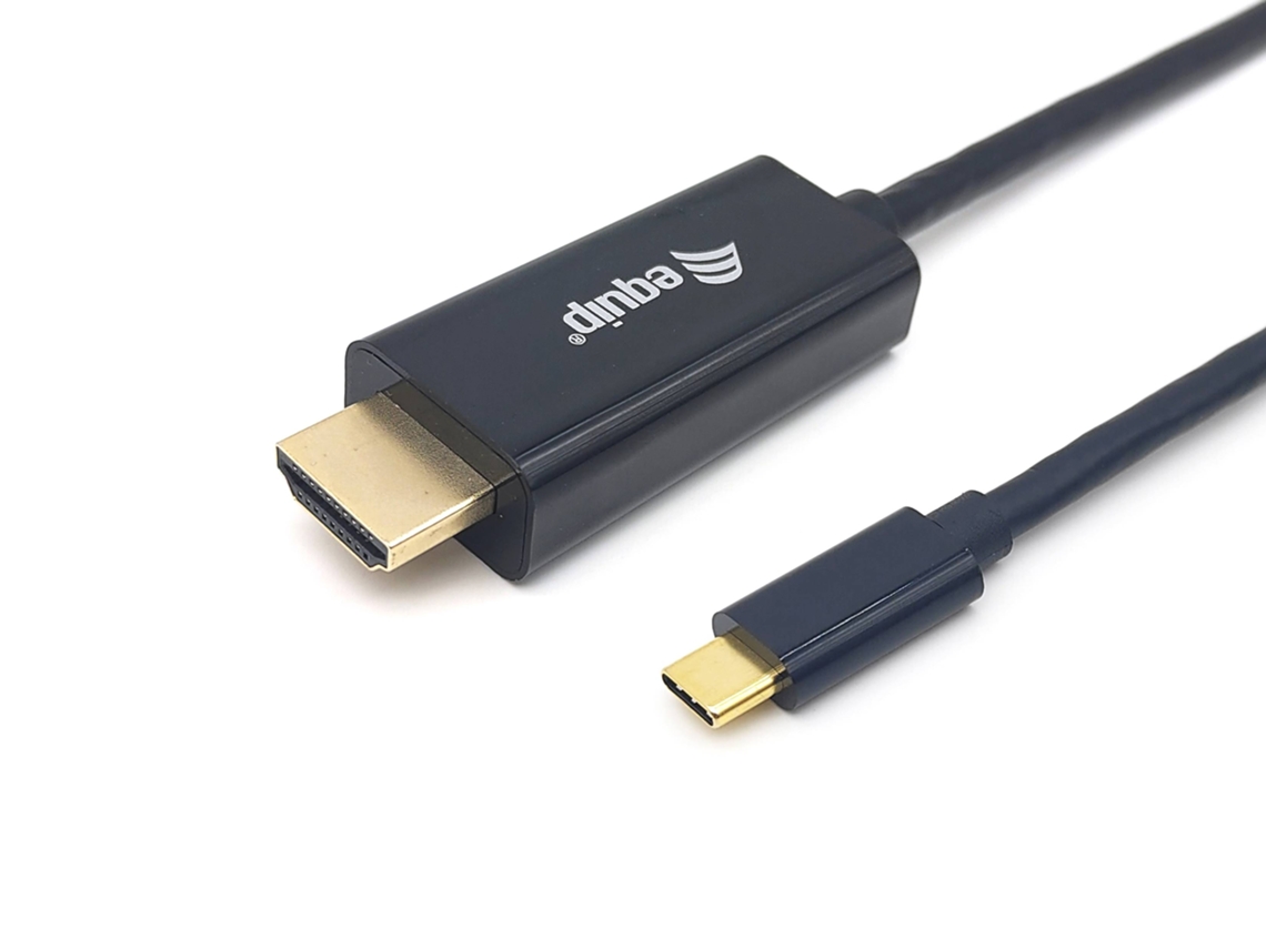 Adaptador de Cabo de Vídeo EQUIP 133412 2M Usb Type-C Hdmi Type a Standard Preto