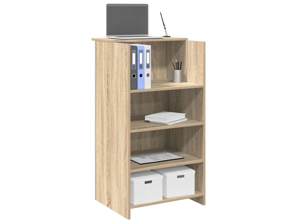 Vidaxl Balcão De Recepção Carvalho Sonoma 55x50x103,5 Cm Madeira Projetada