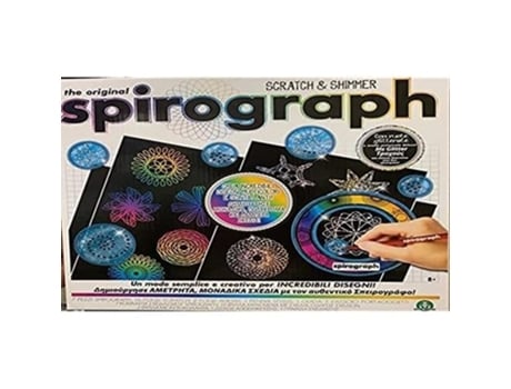 Espirografia GRANDI GIOCHI Scratch And Shimmer Conjunto para Criar Designs