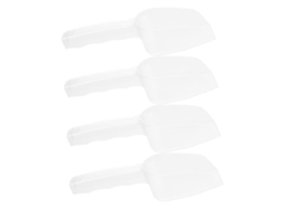 Conjunto De 4 Colheres Plástico Transparente Sorvete E Chantilly, Sem Rebarbas, Práticas Bares E Docerias