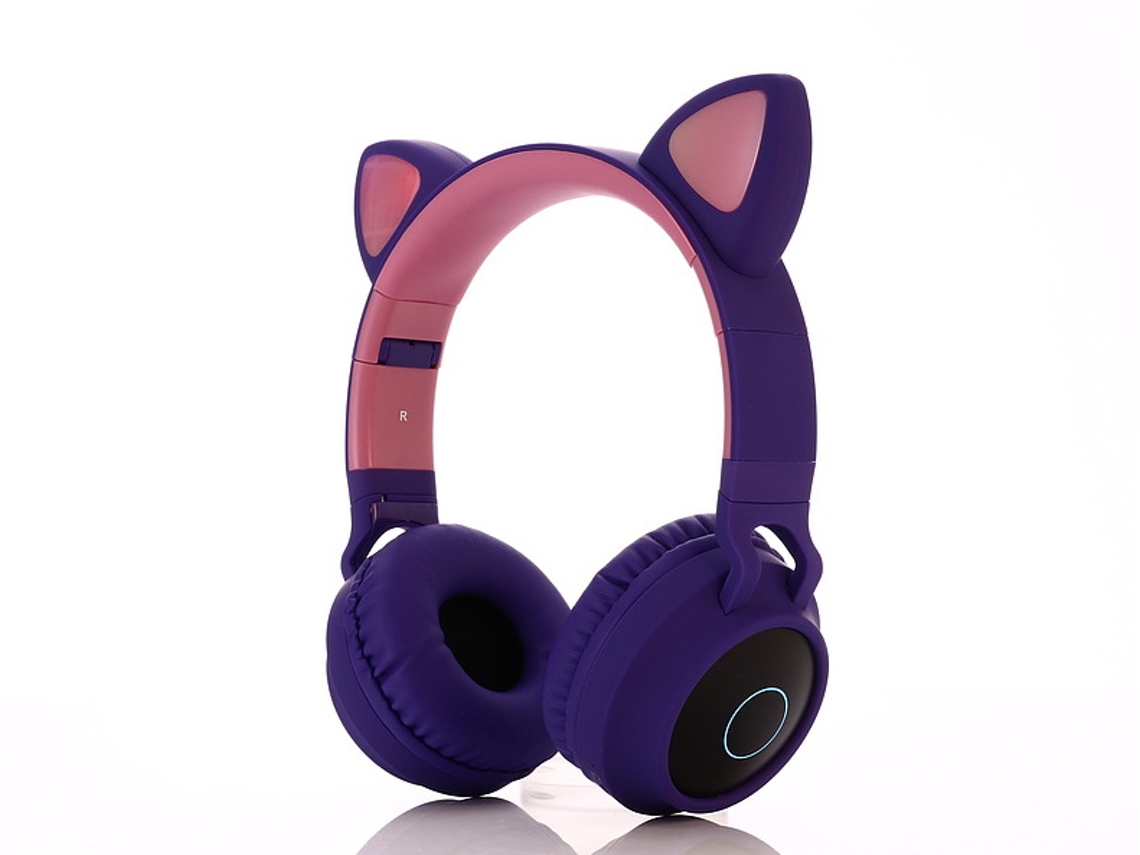 Auscultadores Bluetooth YDCY Bt-028C On Ear MicroAuriculares Roxo