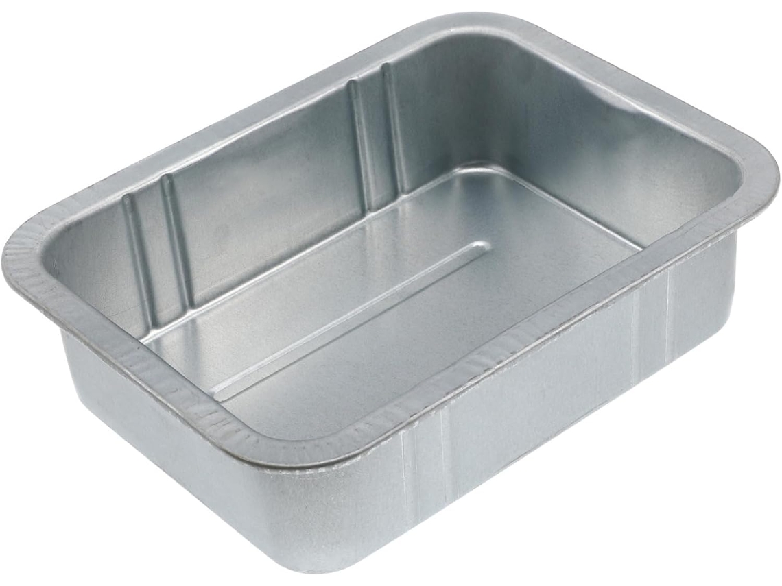 Bandeja coletora de óleo dourada de 5 litros com borda reforçada para manutenção de carros.