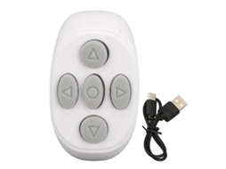 Aetheria controle Remoto Bluetooth Anel para Selfie, Tiktok, Volume e Navegação Celular Branco