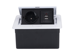 Tomada De Mesa Embutida 2500w 2pin 2 Usb 16a
