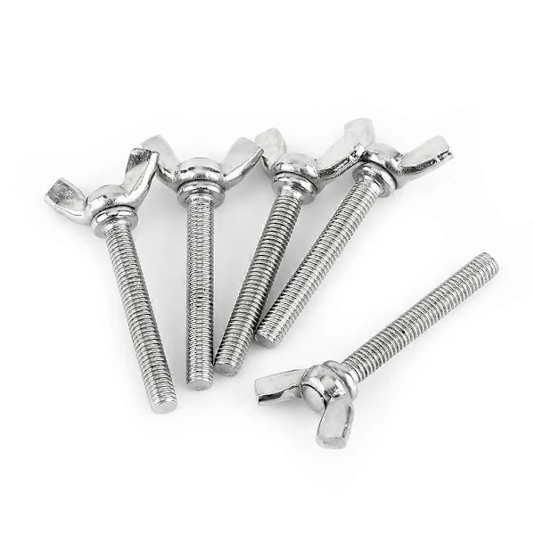 5 Peças Porcas Borboleta M5 Parafuso Borboleta Aço Inoxidável Parafusos De Aperto Manual