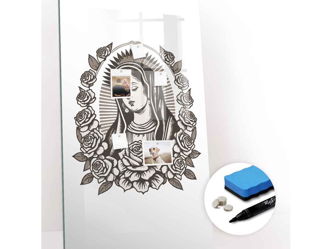 Quadro Magnético De Parede Virgem De Guadalupe Para O Quarto Das Crianças Espelharte (60x120 Cm)