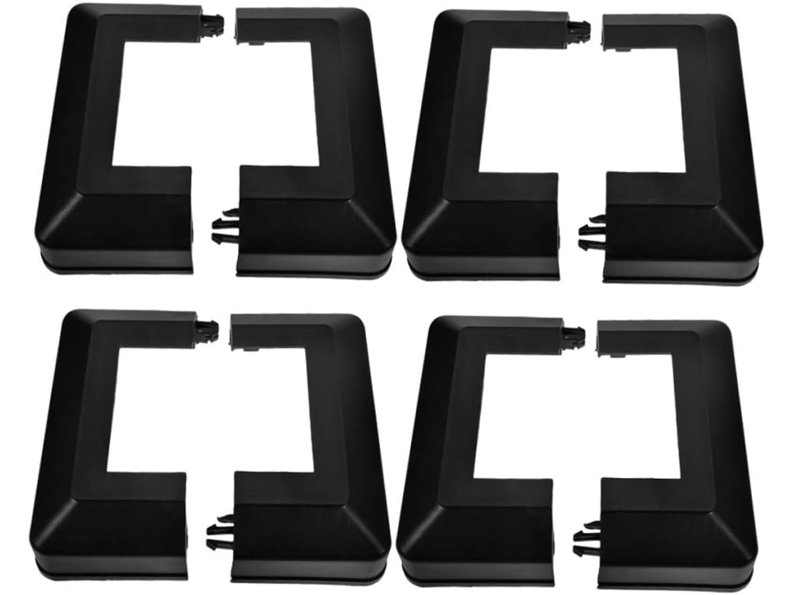 Nolitoy Conjunto De 4-tampas Quadradas Para Postes Em Decks Plástico Divididos, Para Bases De Corrimãos E Cercas