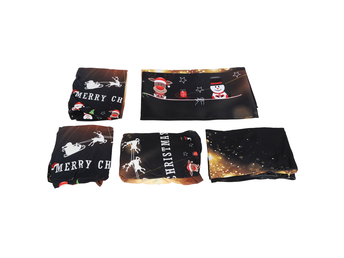 Laxiscreed Conjunto De Natal Com Toalha De Mesa E Capas Para Cadeiras, Decoração De Natal 140x140cm