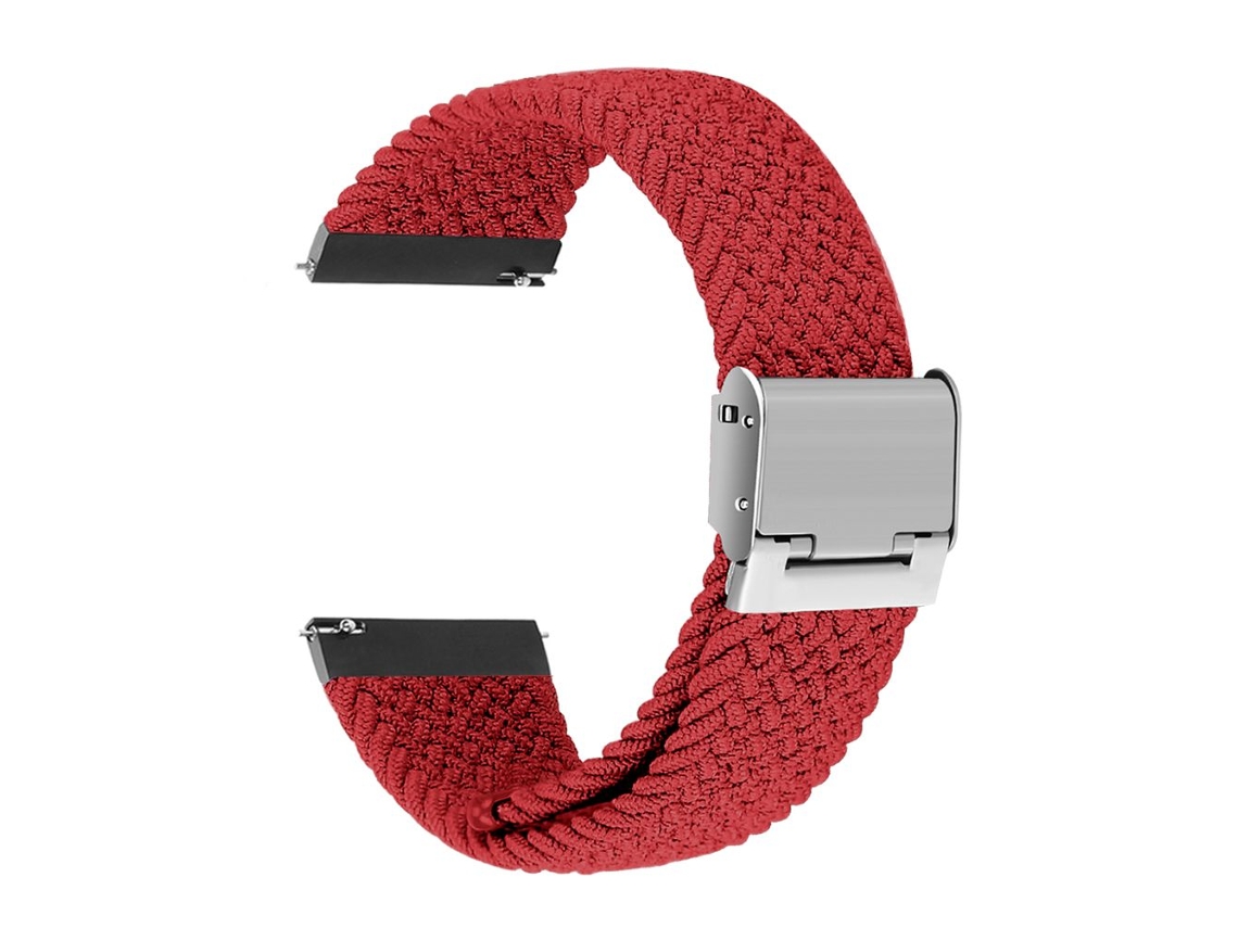 Bracelete entrançada Solo loop ajustável para Amazfit GTR 4 Vermelho