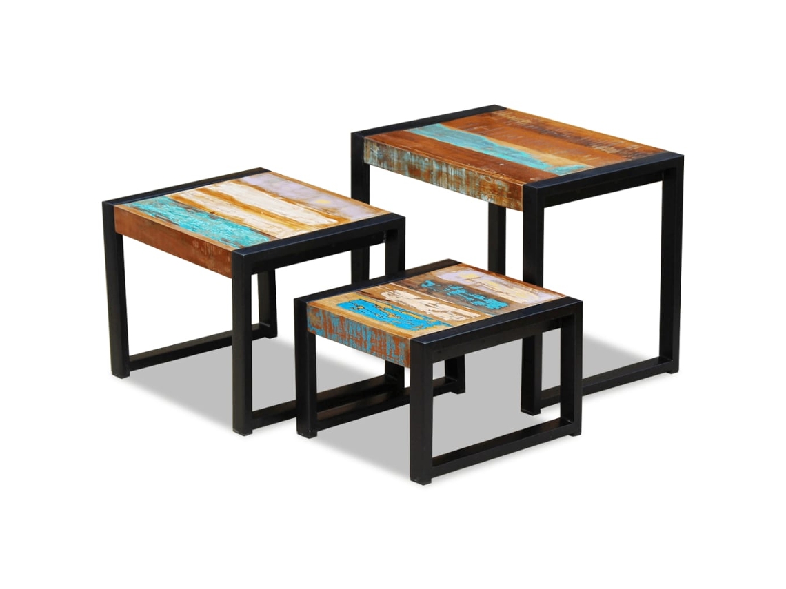 Side Table, Side Tables Vidaxl Multicolor Madeira (n/a)