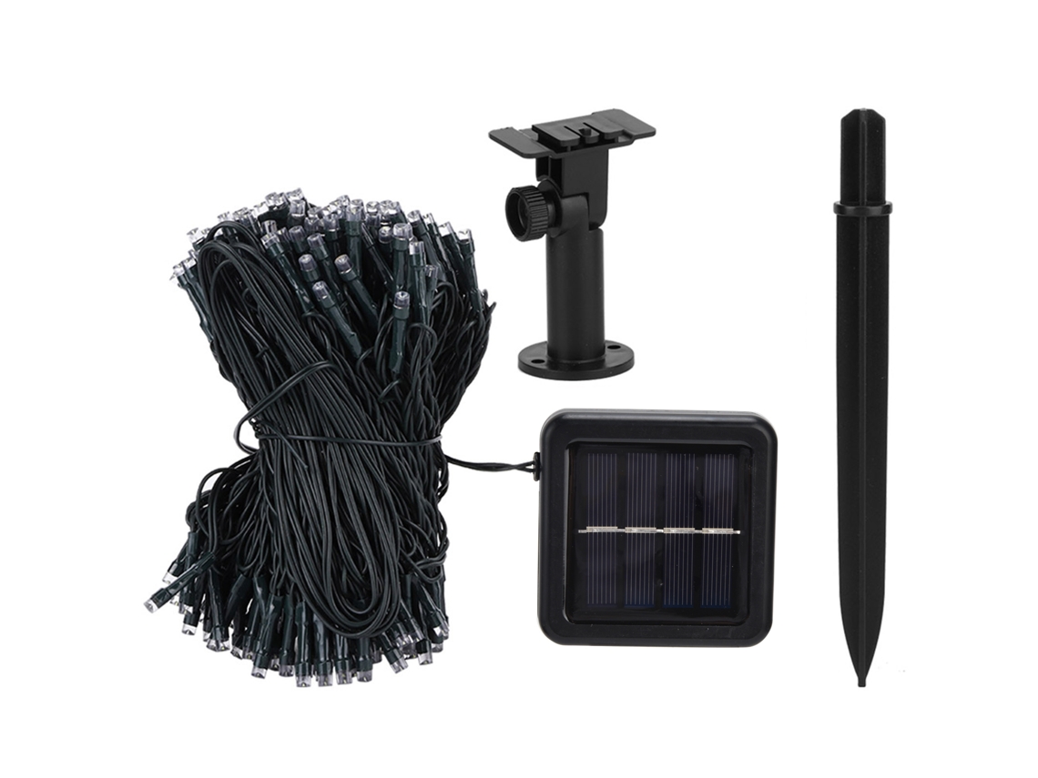 Luz de Fio Solar Led 22m 200led Ip65 8 Modos Impermeável para Jardim Natal Casamento | S/MARCA