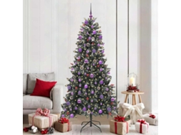 Vidaxl Árvore De Natal Artificial Verde 210 Cm Pvc, Plástico E Aço