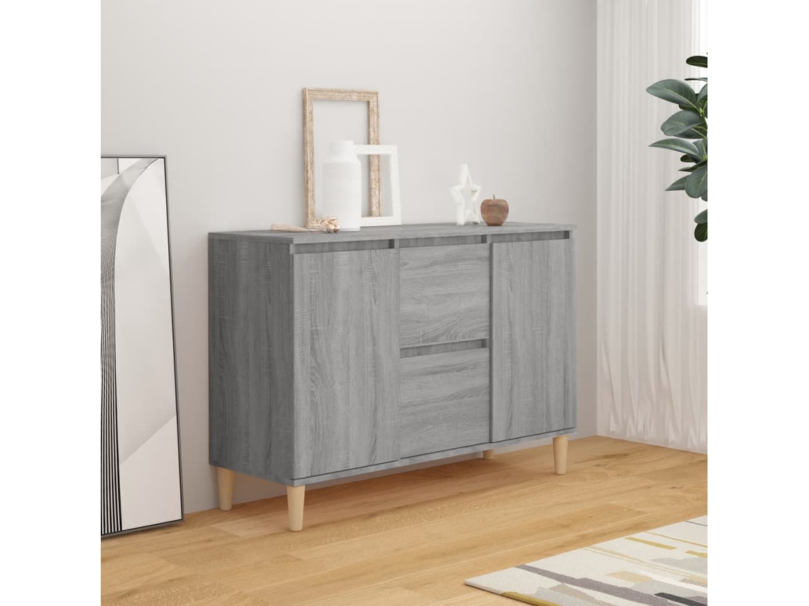 Vidaxl Aparador 101x35x70 Cm Derivados De Madeira Cinzento Sonoma