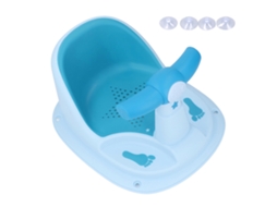 Cadeira de Banho para Bebê com Suporte Lombar, Ventosas Fortes e Antiderrapante, Azul